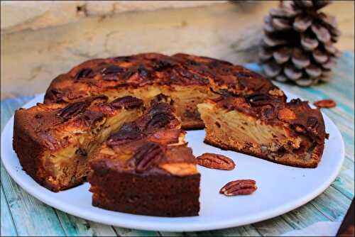 Gâteau aux pommes, miel et noix de pécan – avec ou sans lactose