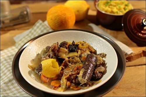 Daube de bœuf au vin rouge et aux épices