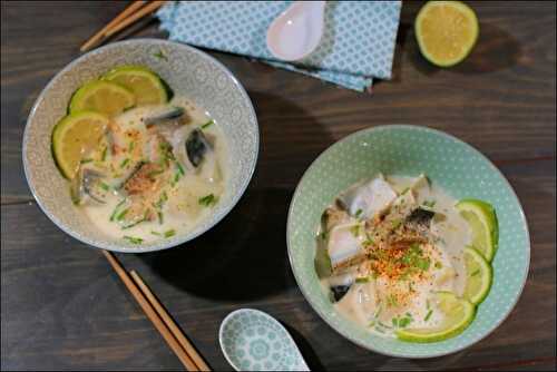 Filets de maquereau au bouillon thaï coco-citronnelle