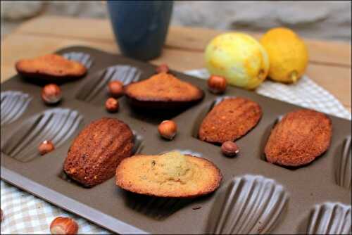 Madeleines Mathilda (citron, noisettes et praliné) de Pierre Hermé