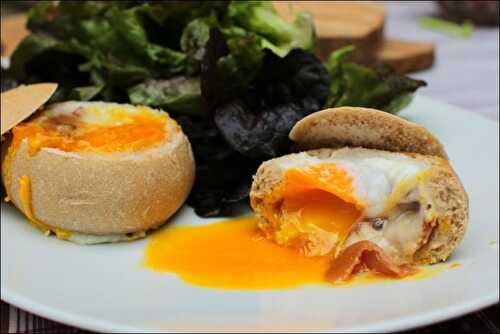 Petits pains farcis à l’oeuf, au jambon et au fromage