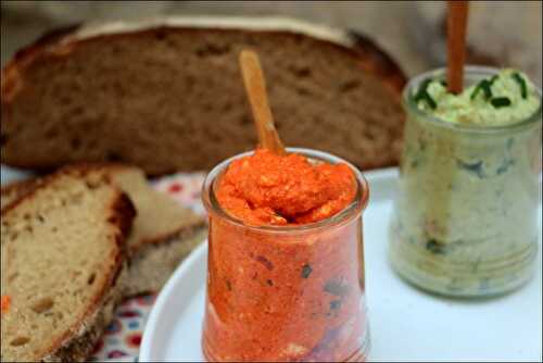 Tartinade de poivrons grillés et chèvre frais – sans lactose