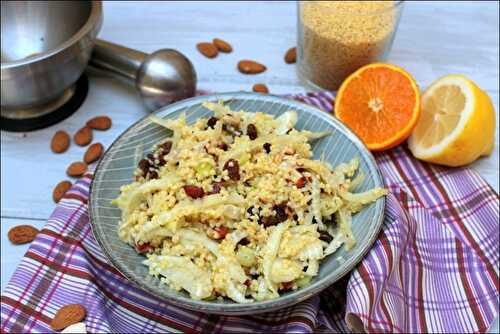 Salade de fenouil, millet et raisins secs