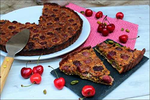 Tarte aux cerises et pistaches