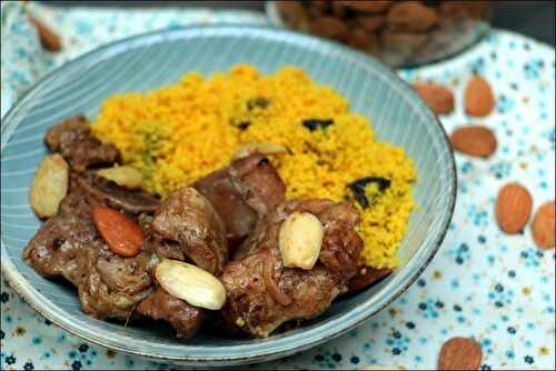 Tajine de dinde aux amandes et boulghour aux fruits secs