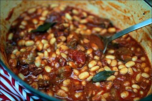 Cocotte de porc au chorizo et haricots blancs