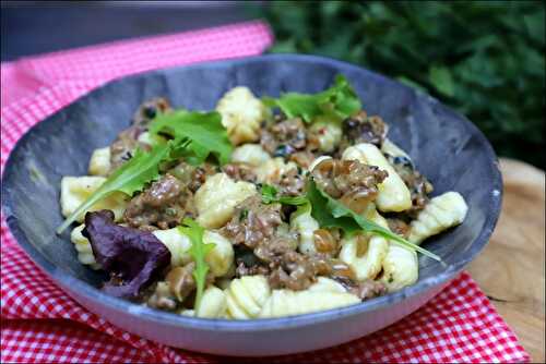 Gnocchi aux saucisses et cèpes