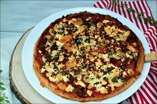 Tarte aux tomates confites et à la feta