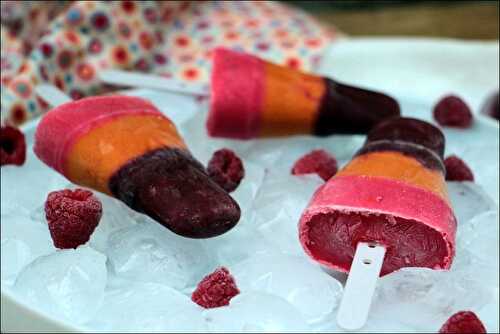 Esquimaux tricolores au yaourt et fruits d’été - sans sorbetière
