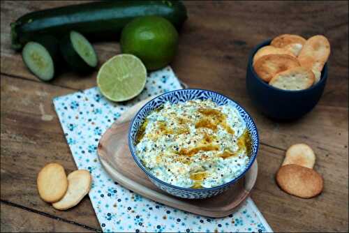 Dip de courgette et concombre au combava de Yotam Ottolenghi