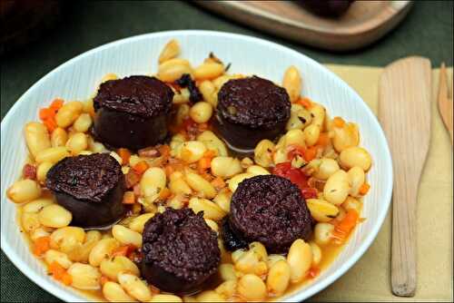 Boudin noir et haricots lingots de Patrick Asfaux