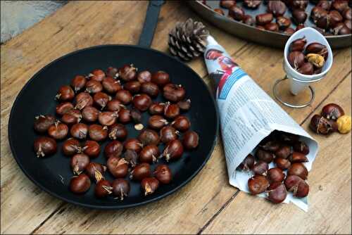 Marrons grillés au four ou au feu de bois