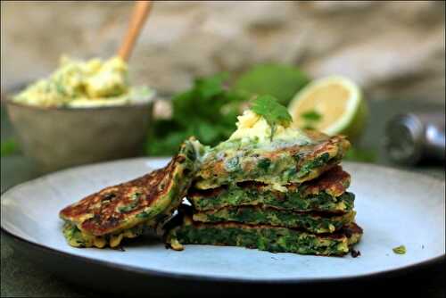 Pancakes aux épinards et beurre de citron vert de Yotam Ottolenghi