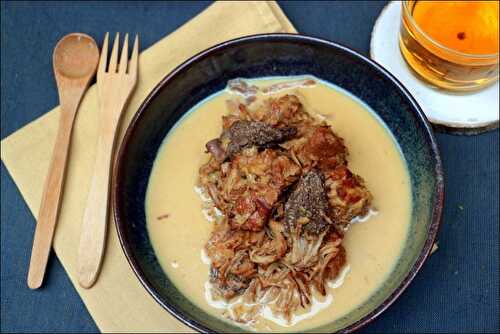 Mijoté de veau au cidre et aux morilles