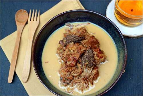 Mijoté de veau au cidre et aux morilles