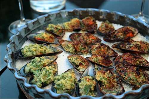 Moules gratinées en persillade de Cyril Lignac