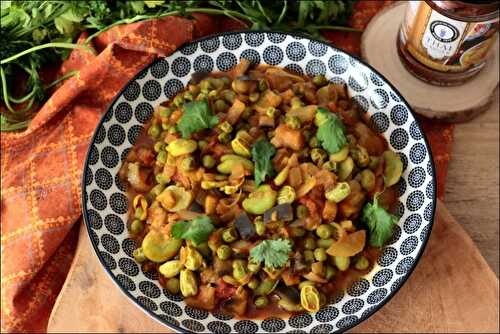 Curry de fèves et petits pois