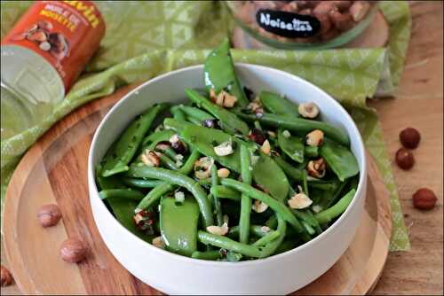 Haricots verts et pois gourmands aux noisettes et à l’orange de Yotam Ottolenghi