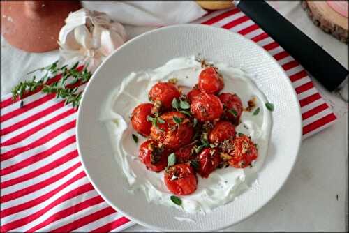 Chaud-froid de tomates cerises au yaourt citronné de Yotam Ottolenghi