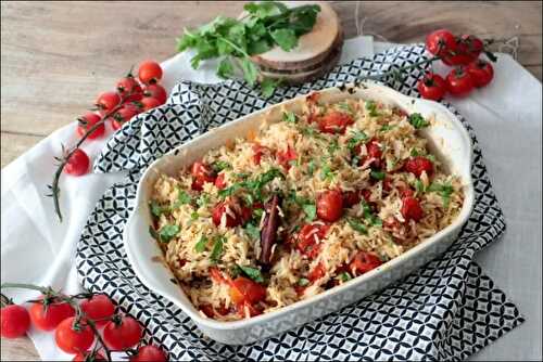 Riz au four aux tomates confites et à l'ail de Yotam Ottolenghi