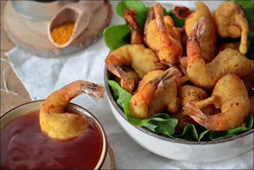 Beignets de crevettes au curry