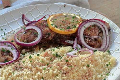 Poulet épicé à la libanaise au citron et oignons rouges