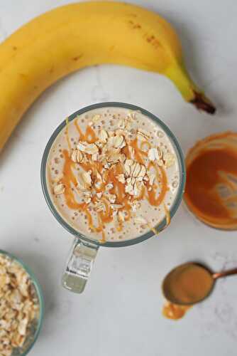 Smoothie Banane Beurre de cacahuète et flocons d'avoine ( super Healthy)