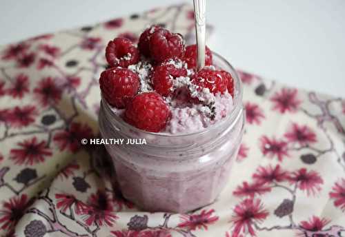 CHIA PUDDING AVOINE, COCO ET FRAMBOISE #VEGAN