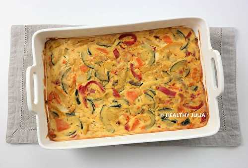 CLAFOUTIS DE LÉGUMES AU TOFU SOYEUX #VEGAN