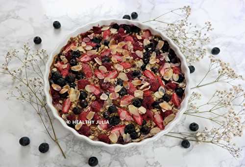 GRATIN DE FLOCONS D'AVOINE AUX FRUITS ROUGES