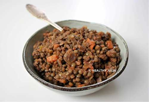 LENTILLES VERTES À LA BOLOGNAISE #VEGAN