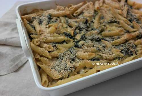 MAC AND CHEESE AUX ÉPINARDS ET ARTICHAUTS #VEGAN