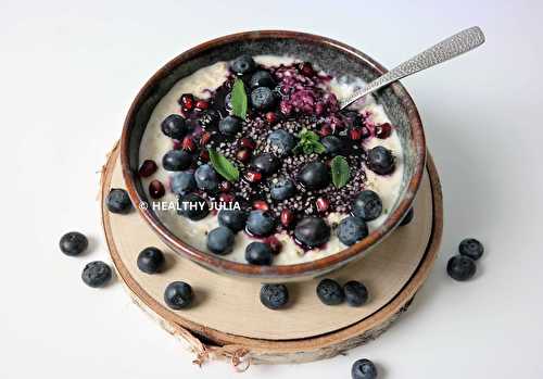 PORRIDGE AMANDE ET MYRTILLES #VEGAN