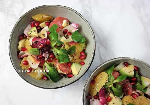 SALADE AUX AGRUMES, ENDIVES ET AVOCAT