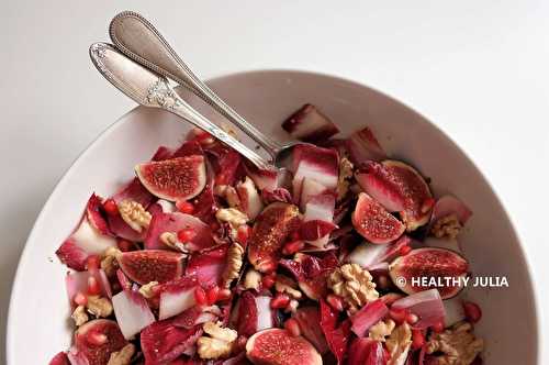 SALADE D'ENDIVES ROUGES, FIGUES ET NOIX