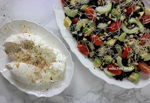 SALADE DE LENTILLES, CRUDITÉS ET BURRATA