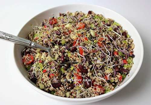 SALADE DE QUINOA, HARICOTS ROUGES ET POIVRONS #VEGAN