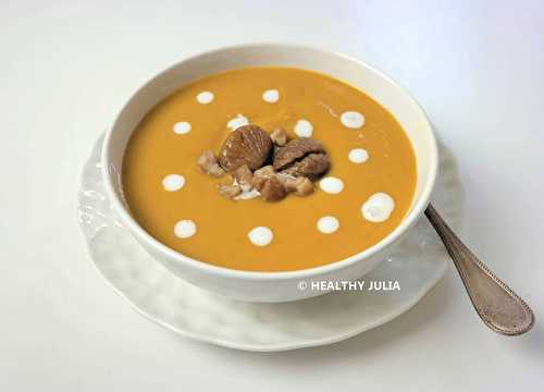 VELOUTÉ DE BUTTERNUT AUX CHÂTAIGNES ET CRÈME DE COCO #VEGAN