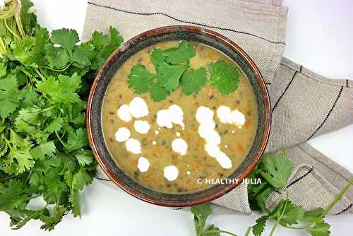 SOUPE DE LENTILLES AUX PATATES DOUCES #VEGAN