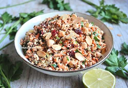 SALADE DE QUINOA, CAROTTES ET POIS CHICHES #VEGAN