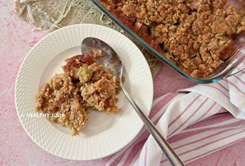 CRUMBLE À LA RHUBARBE SANS GLUTEN #VEGAN