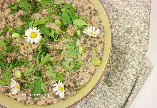 LENTILLES VERTES AU TAHIN #VEGAN