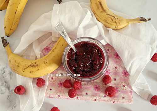 CONFITURE FRAMBOISE-BANANE À IG BAS #VEGAN