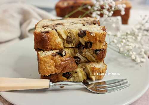 BANANACAKE AUX FLOCONS D'AVOINE ET PÉPITES DE CHOCOLAT