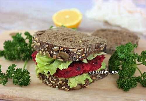 BURGERS DE BETTERAVE AUX POIS CHICHES #VEGAN