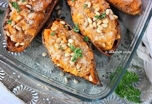 PATATES DOUCES FARCIES À L'OKARA #VEGAN