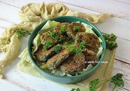 CROQUETTES DE POIS CHICHES AUX ÉPINARDS #VEGAN