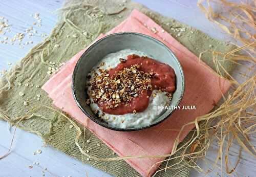 PARFAIT À LA COMPOTE DE RHUBARBE #VEGAN