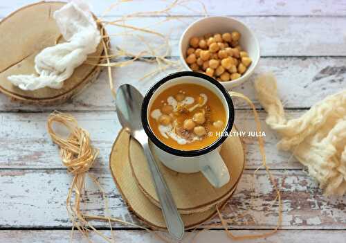 VELOUTÉ DE BUTTERNUT AUX POIS CHICHES ET LAIT DE COCO #VEGAN