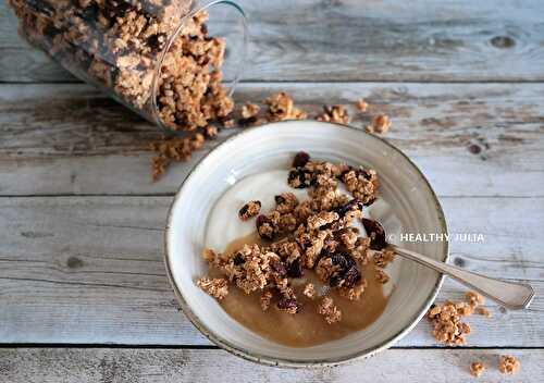 GRANOLA À LA POMME SANS SUCRE AJOUTÉ #VEGAN